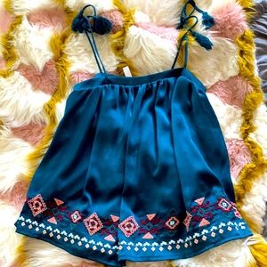 Blue Pattern Summer Camisole